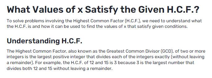 What Techniques Can Be Used to Find the HCF of Somewhere Around Two Numbers?